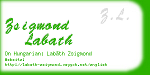zsigmond labath business card
