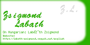 zsigmond labath business card